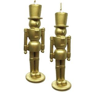 Holiday Lane 4-1/2-in Mini Nutcracker Christmas Ornaments, Gold (Set of 2)